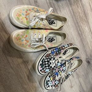 Vans Sandy Liang Multicolor Floral Checkered Sneakers